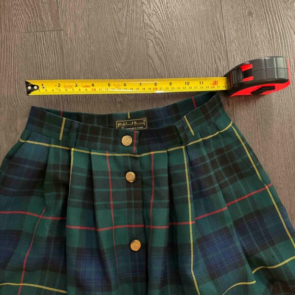 vintage green 100% wool Highland Queen skirt size XS/S - Picture 11 of 12